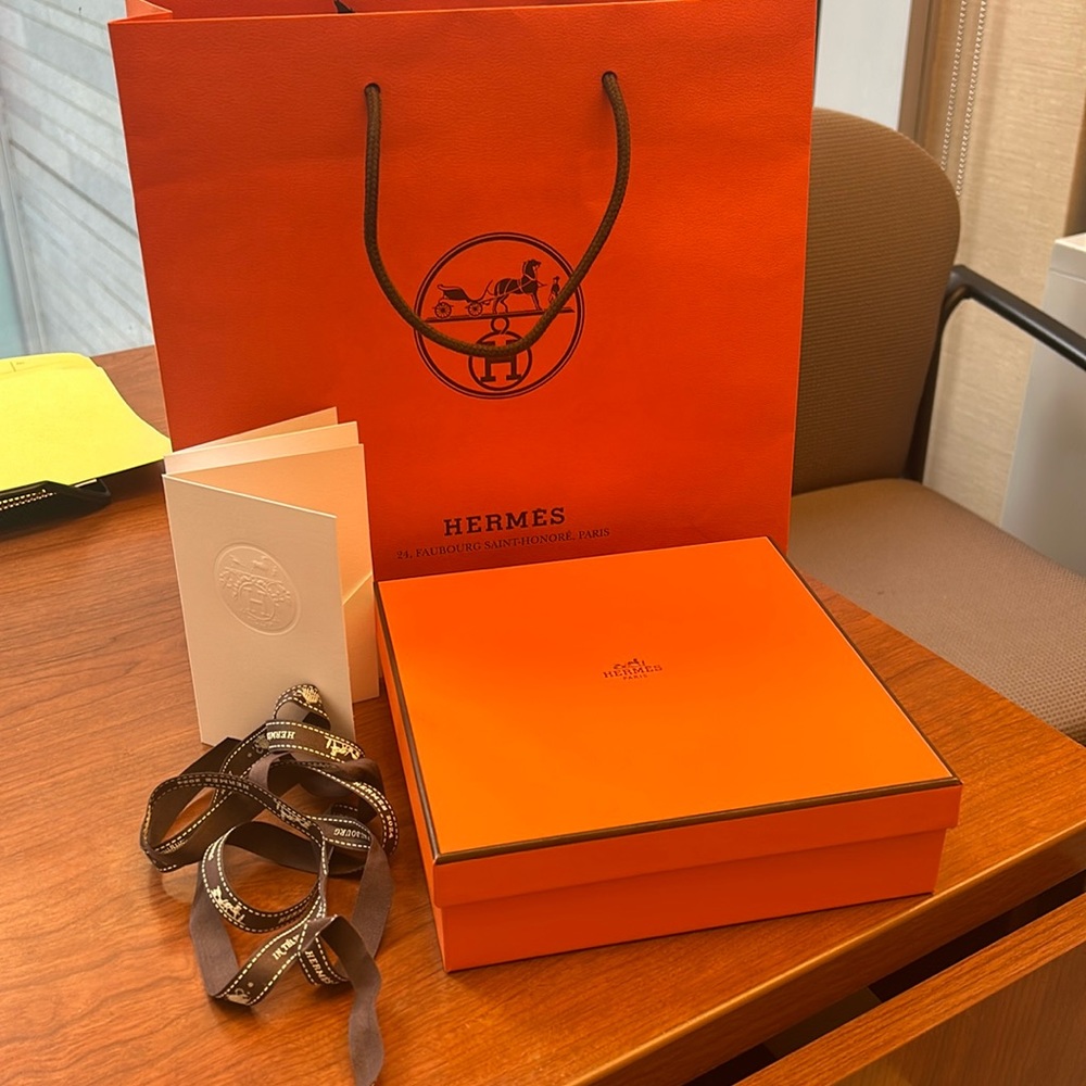 Hermes belt box and paper bag
